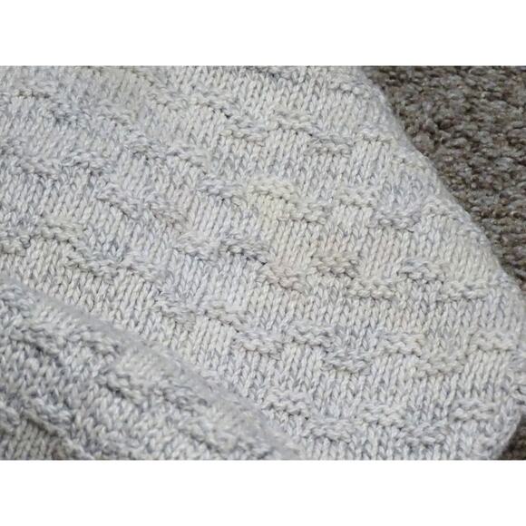 Vtg United States Sweaters 100% Cotton Knit Pullover Size Large Purple Ringer - Picture 5 of 10